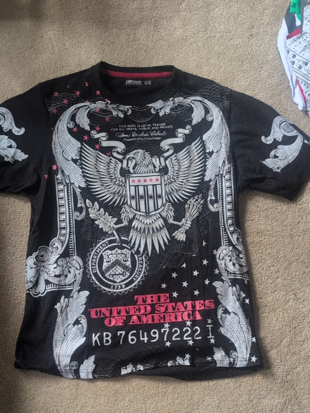 Contender Men's Black Graphic Short Sleeve Tee